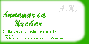 annamaria macher business card